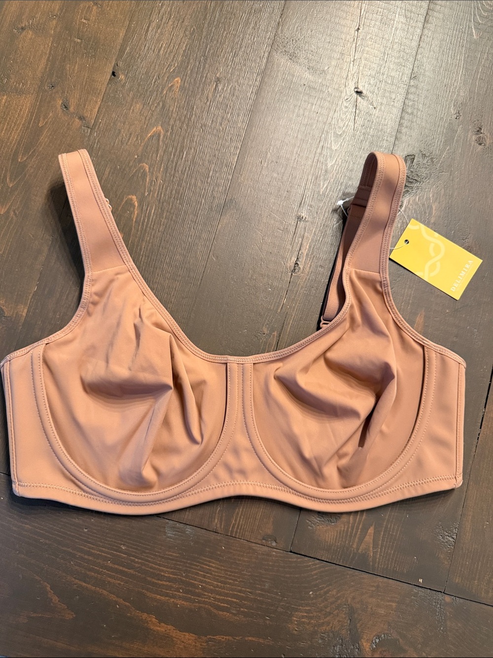 NWT Delimira Full Coverage Bra Underwired 36D Gravel Beige